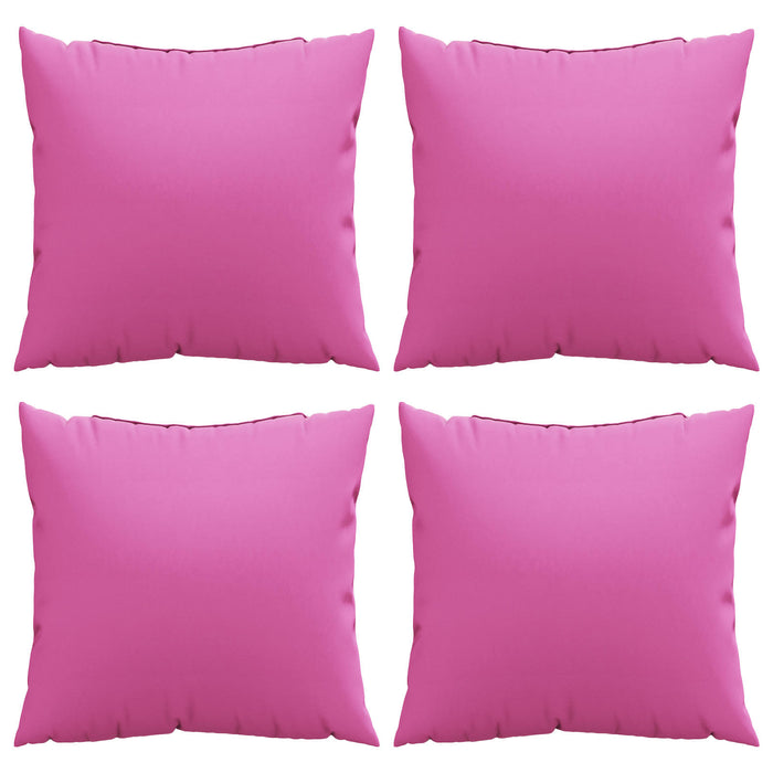 Cuscini Scatter 4 pcs Rosa 40 x 40 cm Tessuto in Poliestere 360379