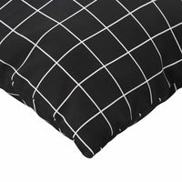 Cuscini Scatter a scacchi 4 pcs Quadro Nero 50 x 50 cm 360397