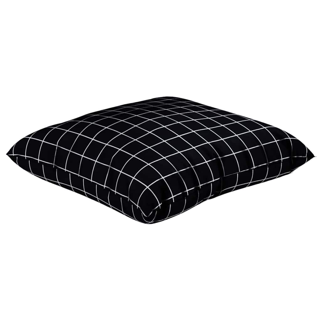 Cuscini Scatter a scacchi 4 pcs Quadro Nero 50 x 50 cm 360397