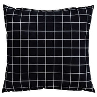 Cuscini Scatter a scacchi 4 pcs Quadro Nero 50 x 50 cm 360397