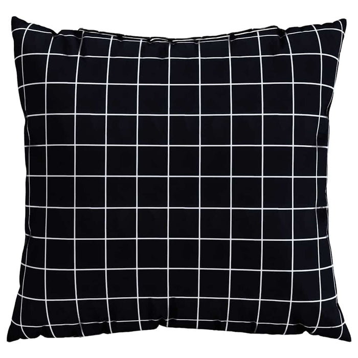 Cuscini Scatter a scacchi 4 pcs Quadro Nero 50 x 50 cm 360397