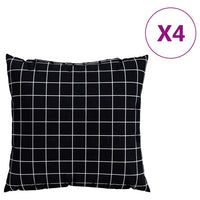 Cuscini Scatter a scacchi 4 pcs Quadro Nero 60 x 60 cm 360419