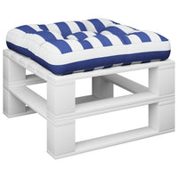 Cuscino per Pallet Strisce Bianche e Blu 60x60x12 cm in Tessutocod mxl 94332
