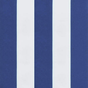 Cuscino per Pallet Strisce Bianche e Blu 80x80x12 cm in Tessuto 360506