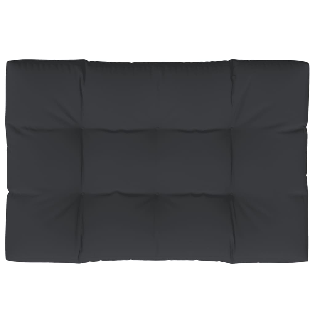 vidaXL Cuscino per Pallet Nero 120x80x12 cm in Tessuto