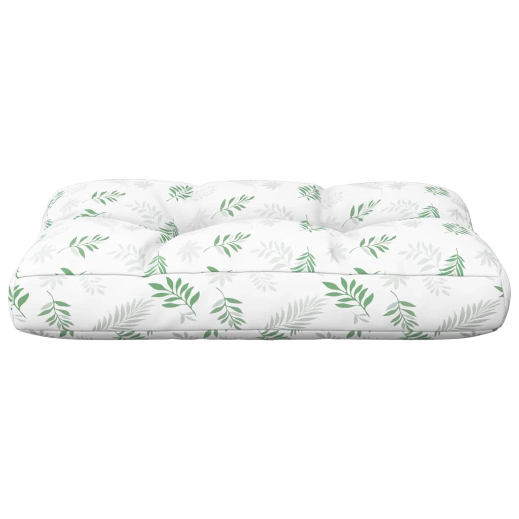 Cuscino per Pallet con Motivo a Foglie 60x40x12 cm in Tessuto 360575