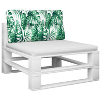 Cuscino per Pallet con Motivo a Foglie 70x40x12 cm in Tessuto 360591