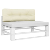 Cuscino per Pallet Crema 120x40x12 cm in Tessuto 360625