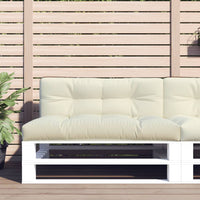 vidaXL Cuscino per Pallet Crema 120x40x12 cm in Tessuto