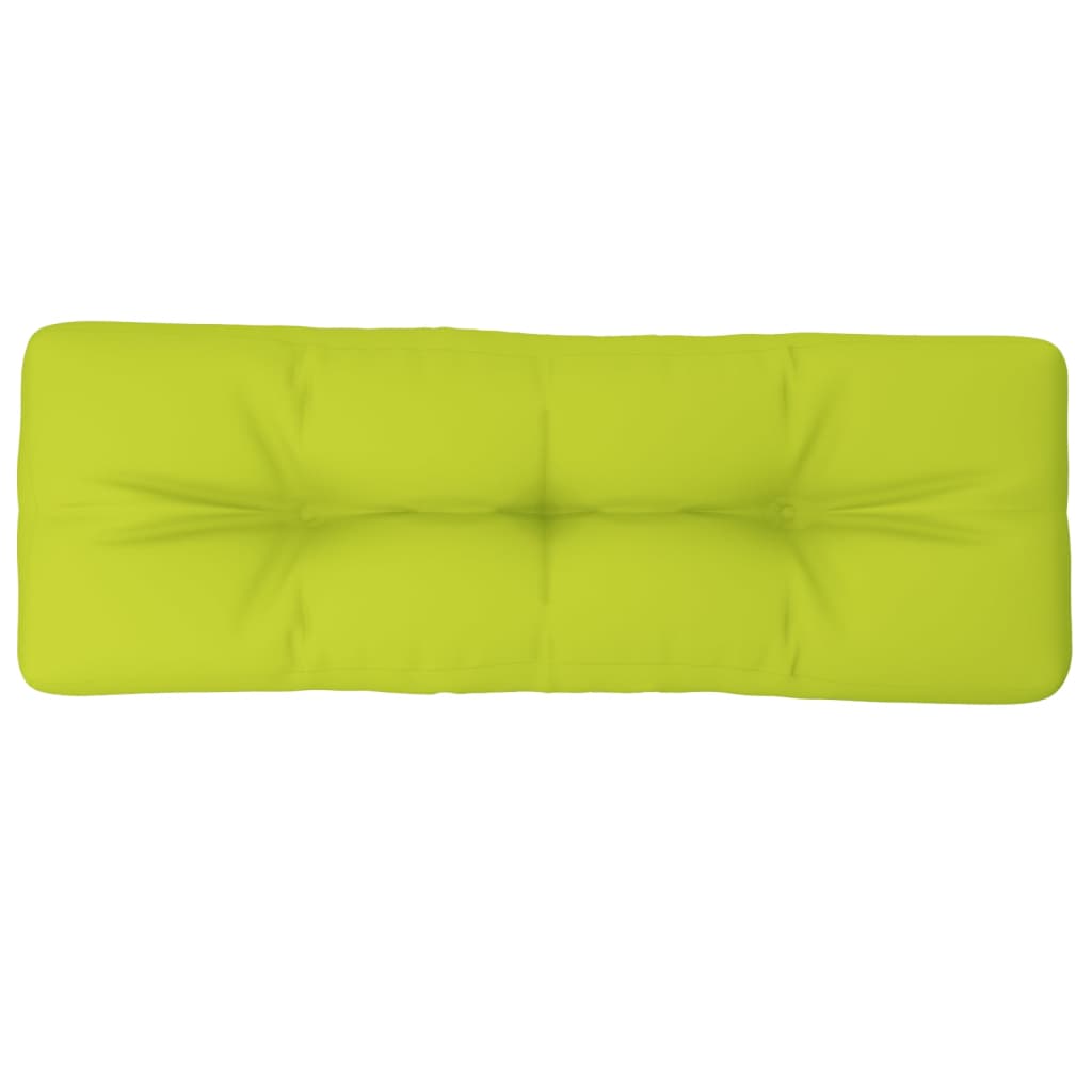 Cuscino per Pallet Verde Brillante 120x40x12 cm in Tessuto