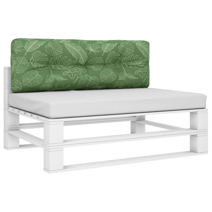 Cuscino per Pallet Motivo a Foglie 120x40x12 cm Tessuto 360642