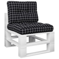 Cuscini per Pallet 2 pz Neri Motivo a Quadri Tessutocod mxl 102552