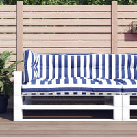 Cuscini per Pallet 3 pz Strisce Blu e Bianche in Tessutocod mxl 94355