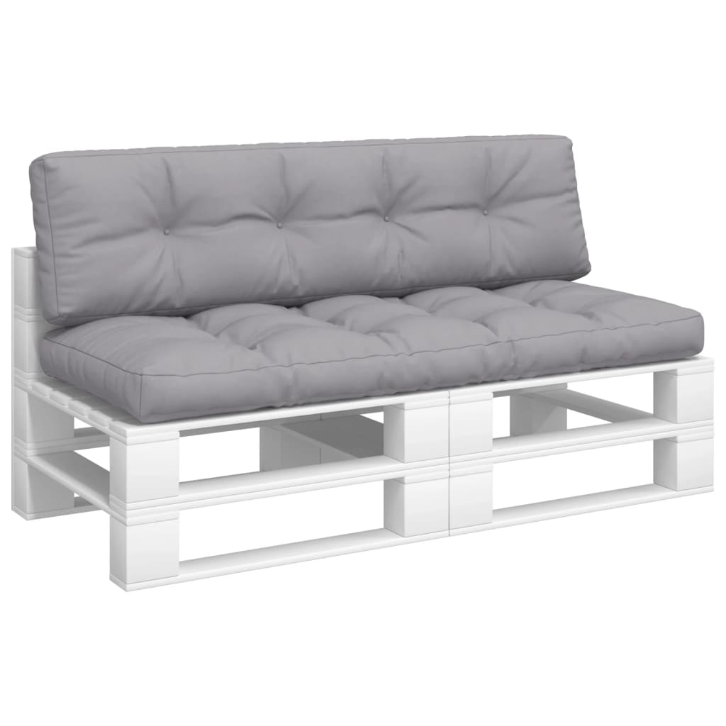 Cuscini per Pallet 2 pz Grigi in Tessuto