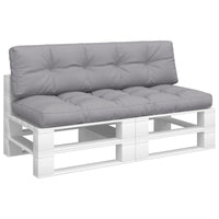 Cuscini per Pallet 2 pz Grigi in Tessuto