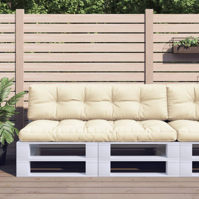 Cuscini per Pallet 2 pz Crema in Tessuto 360823