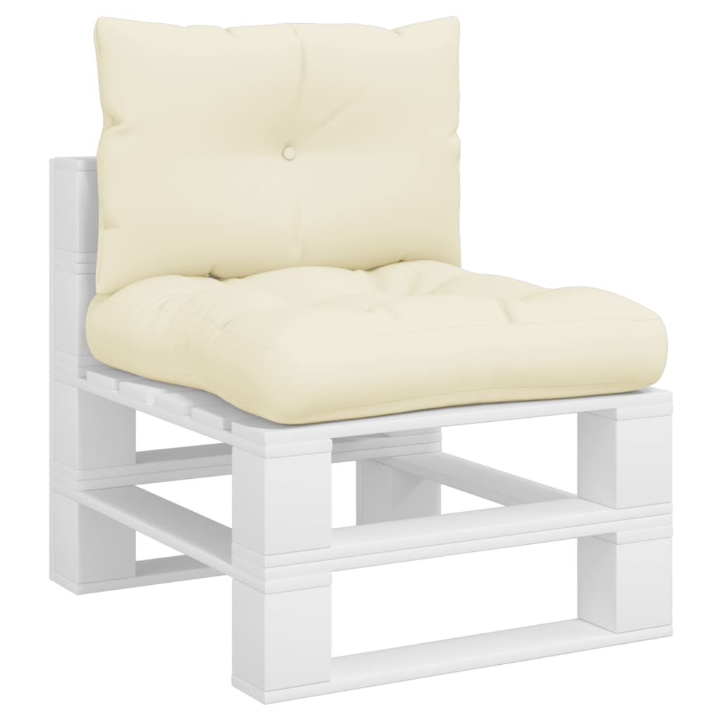 Cuscini per Pallet 2 pz Crema in Tessuto