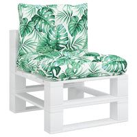 Cuscini per Pallet 2 pz Motivo a Foglie Tessuto 360846