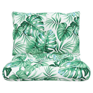 Cuscini per Pallet 2 pz Motivo a Foglie Tessuto 360846