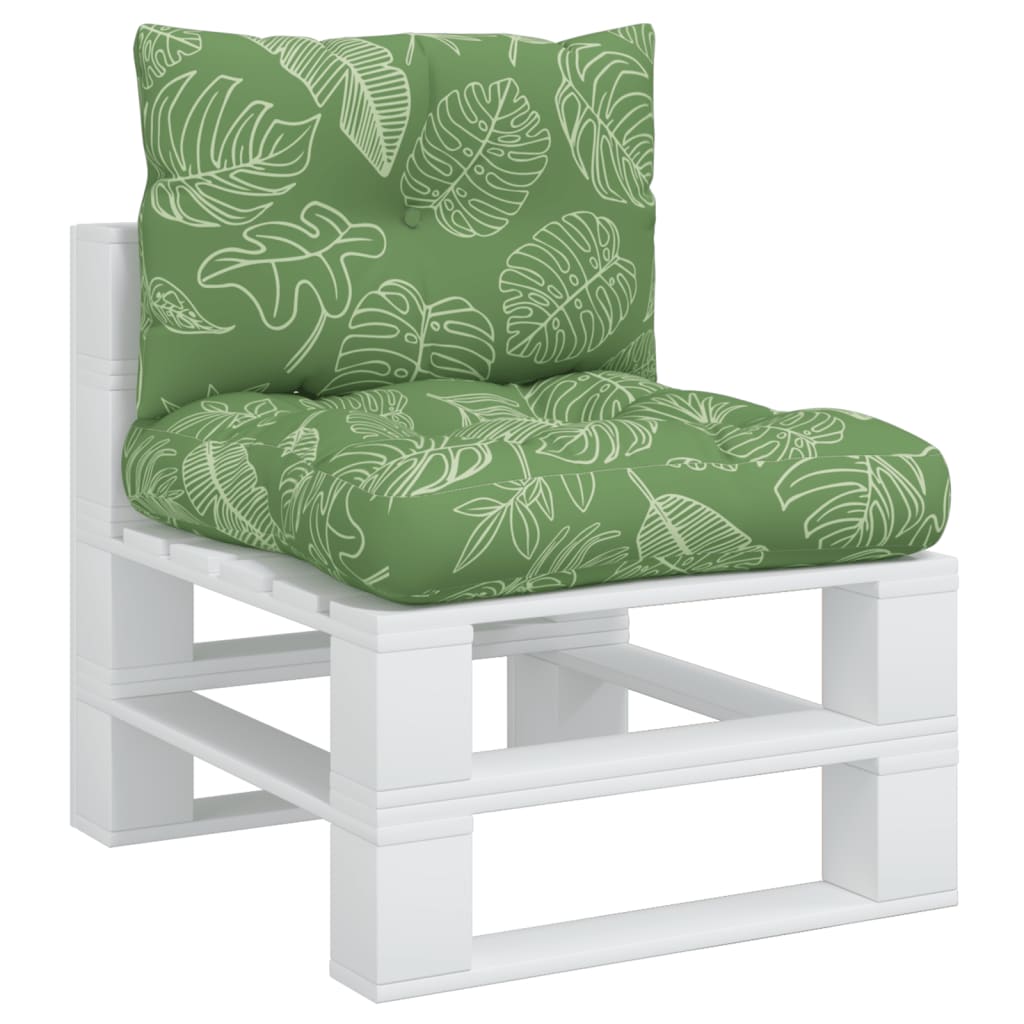 Cuscini per Pallet 2 pz Motivo a Foglie in Tessuto Oxford 360853