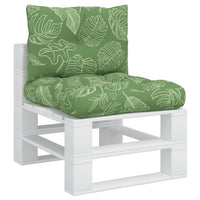 Cuscini per Pallet 2 pz Motivo a Foglie in Tessuto Oxford 360853