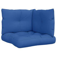 Cuscini per Pallet 3 pz Blu Reale in Tessuto 360866
