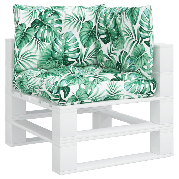 Cuscini per Pallet 3 pz Motivo a Foglie Tessutocod mxl 83479