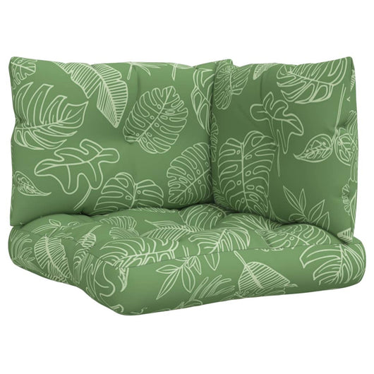 Cuscini per Pallet 3 pz Motivo a Foglie in Tessuto Oxfordcod mxl 71612