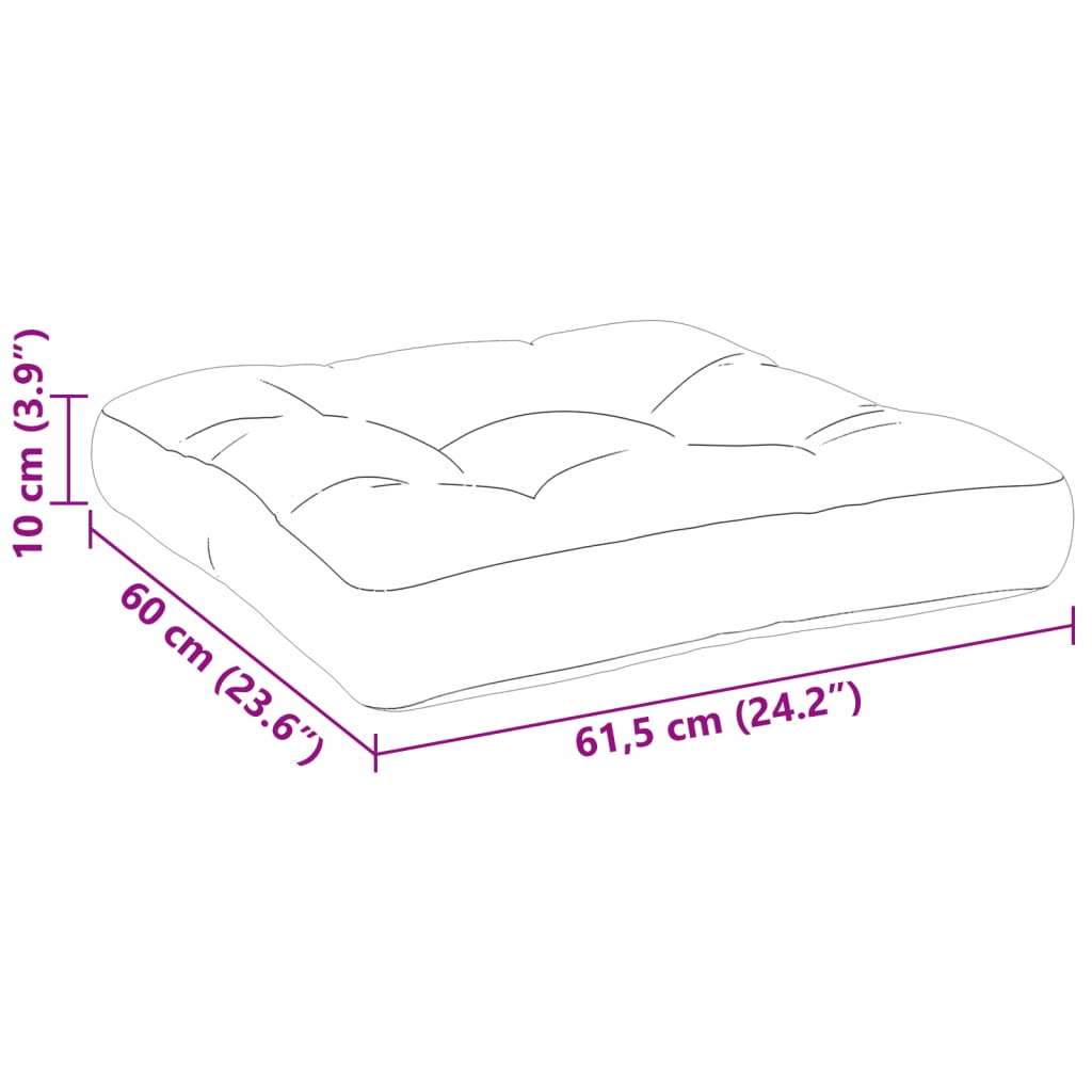 vidaXL Cuscino per Pallet Rosso a Quadri in Tessuto