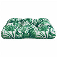 Cuscino per Pallet Motivo a Foglie 58x58x10 cm Tessuto