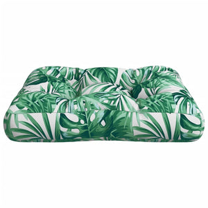 Cuscino per Pallet Motivo a Foglie 58x58x10 cm Tessuto