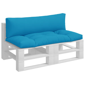Cuscini per Pallet 2 pz Azzurro in Tessuto 360926