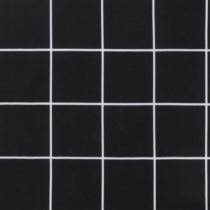 Cuscini per Pallet 2 pz Motivo a Quadri Nero in Tessuto Oxford 360938