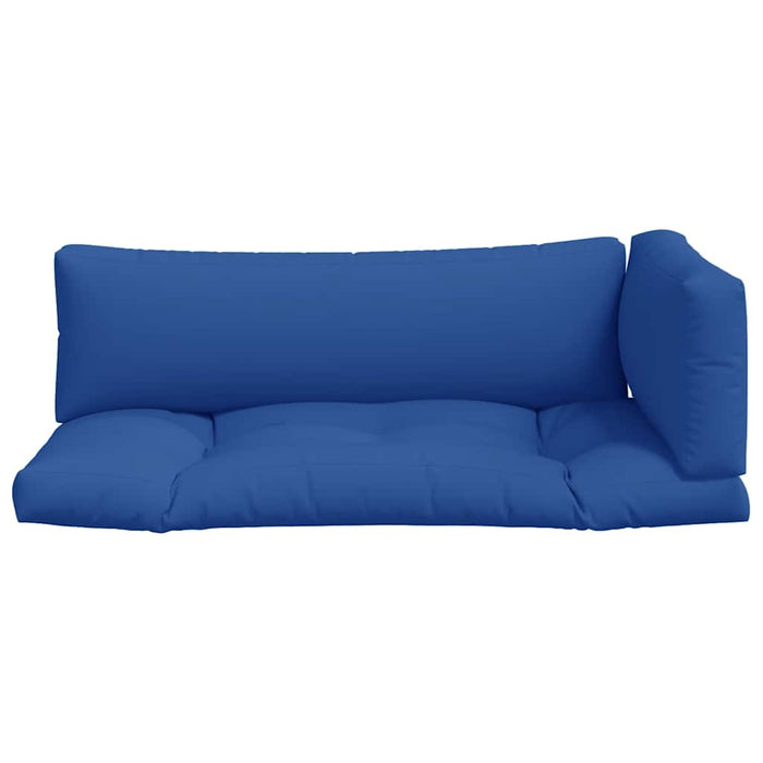 Cuscini per Pallet 3 pz Blu in Tessuto 360954