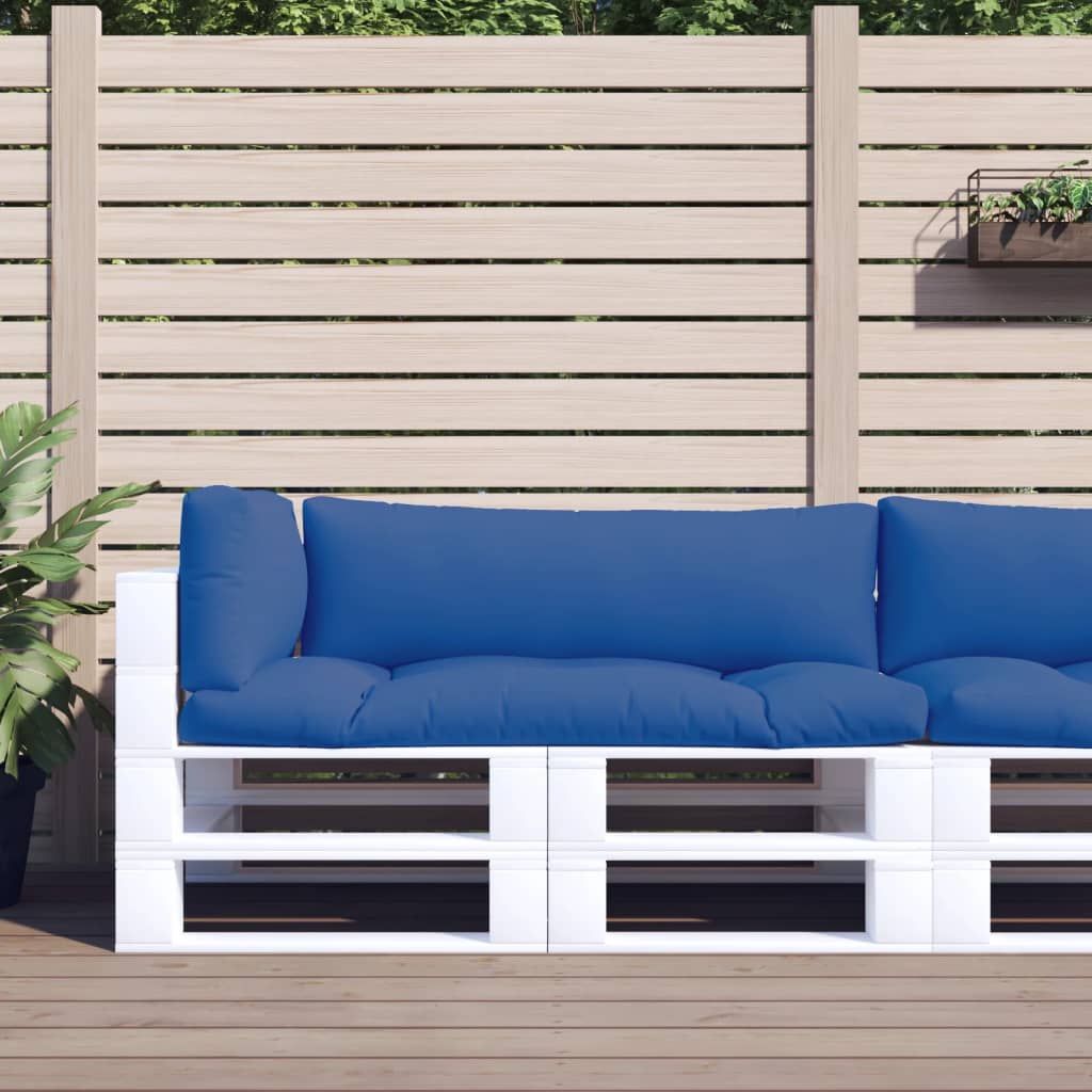 Cuscini per Pallet 3 pz Blu in Tessuto 360954