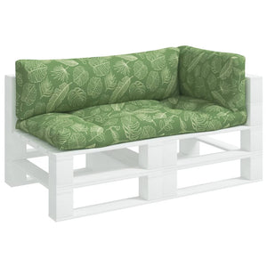 Cuscini per Pallet 3 pz Motivo a Foglie in Tessuto Oxford