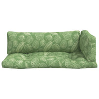 Cuscini per Pallet 3 pz Motivo a Foglie in Tessuto Oxford