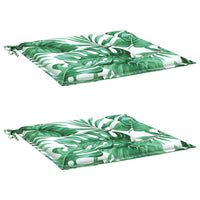 Cuscini per Sedia 2 pz Motivo a Foglie 40x40x3 cm Tessuto 361002