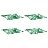 Cuscini per Sedia 4 pz Motivo a Foglie 40x40x3 cm Tessuto 361003