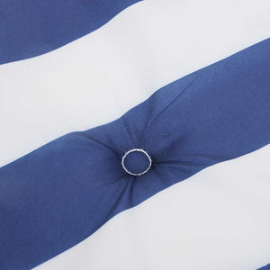 Cuscini per Sedia 2 pz Strisce Bianche e Blu 40x40x3 cm Tessuto 361011