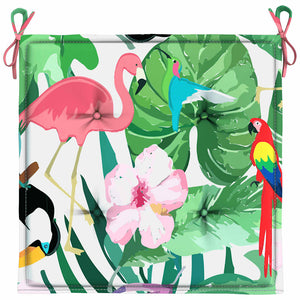 Cuscini per Sedia 4pz Multicolore 40x40x3 cm in Tessuto 361018