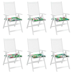 Cuscini per Sedia 6 pz Multicolore 40x40x3 cm in Tessuto 361019