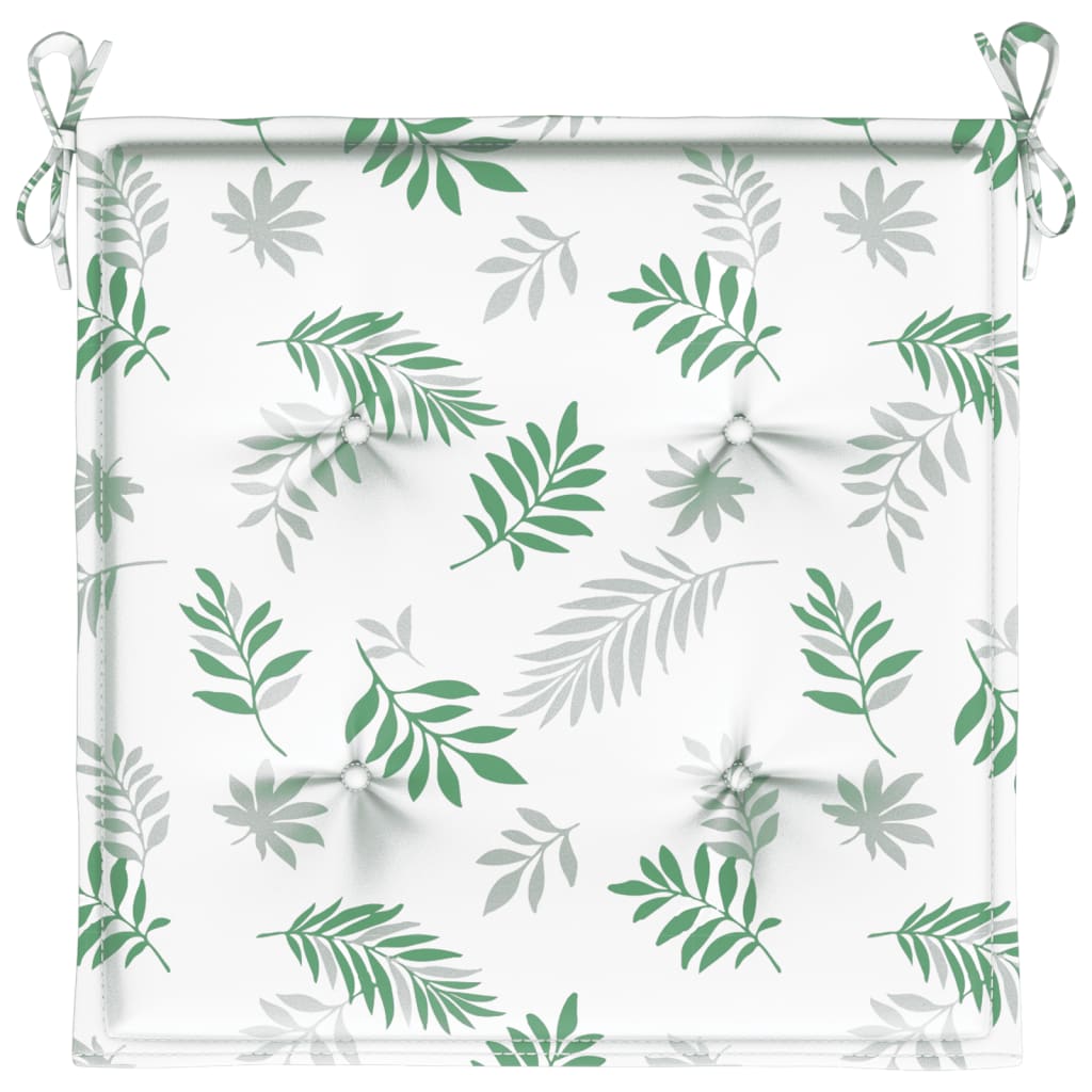 Cuscini per Sedia 6 pz Motivo a Foglie 40x40x3 cm Tessuto 361022