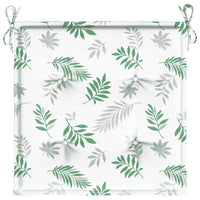 Cuscini per Sedia 6 pz Motivo a Foglie 40x40x3 cm Tessuto 361022