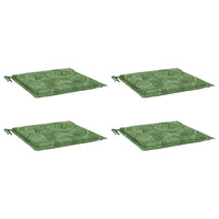 Cuscini per Sedia 4 pz Motivo a Foglie 40x40x3 cm Tessuto 361024