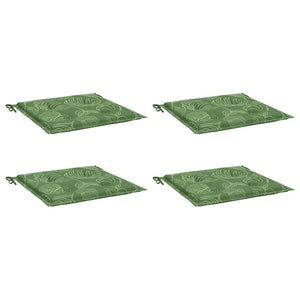 Cuscini per Sedia 4 pz Motivo a Foglie 40x40x3 cm Tessuto 361024