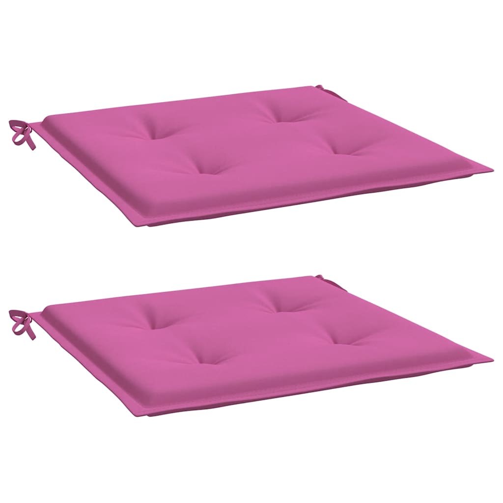 Cuscini per Sedia 2 pz Rosa 40x40x3 cm in Tessuto 361026
