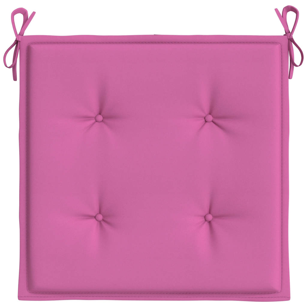 Cuscini per Sedia 2 pz Rosa 40x40x3 cm in Tessuto 361026