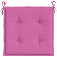 Cuscini per Sedia 2 pz Rosa 40x40x3 cm in Tessuto 361026
