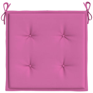 Cuscini per Sedia 2 pz Rosa 40x40x3 cm in Tessuto 361026
